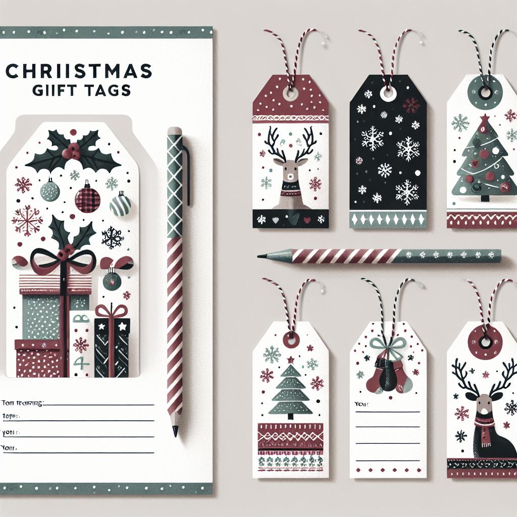Étiquettes de Noël à Imprimer : Personnalisez Vos Cadeaux
